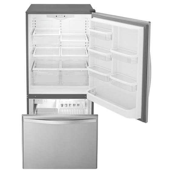 Réfrigérateur à congélateur inférieur avec tiroir congélateur - 33 po - 22 pi cu Whirlpool® WRB322DMBM