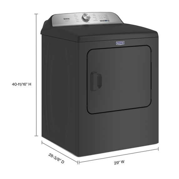 Sécheuse au gaz à chargement vertical animal pet pro -7 pi cu Maytag® MGD6500MBK