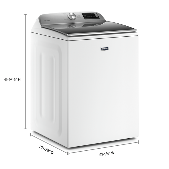 Laveuse intelligente à chargement vertical et bouton extra power - 5.4 pi cu Maytag® MVW6230HW