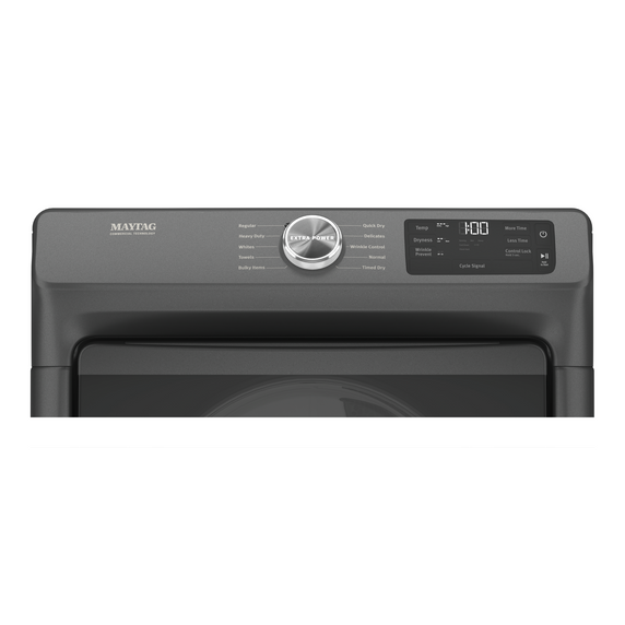 Sécheuse électrique à chargement frontal avec fonction extra power et cycle de séchage rapide, 7.3 pi cu Maytag® YMED5630MBK