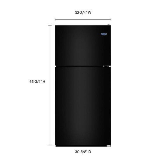 Maytag® Réfrigérateur à congélateur supérieur avec fonction PowerCold® - 33 po - 21 pi cu MRT311FFFE