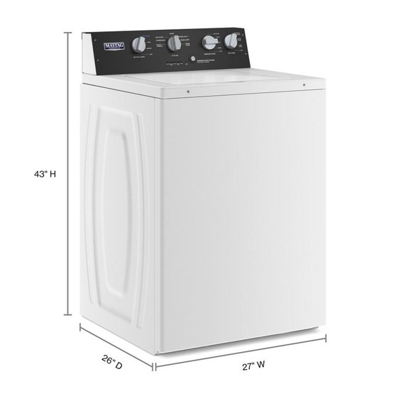 Maytag® Laveuse résidentielle à agitateur de qualité commerciale - 4 pi cu (C.E.I.) MVWP586GW