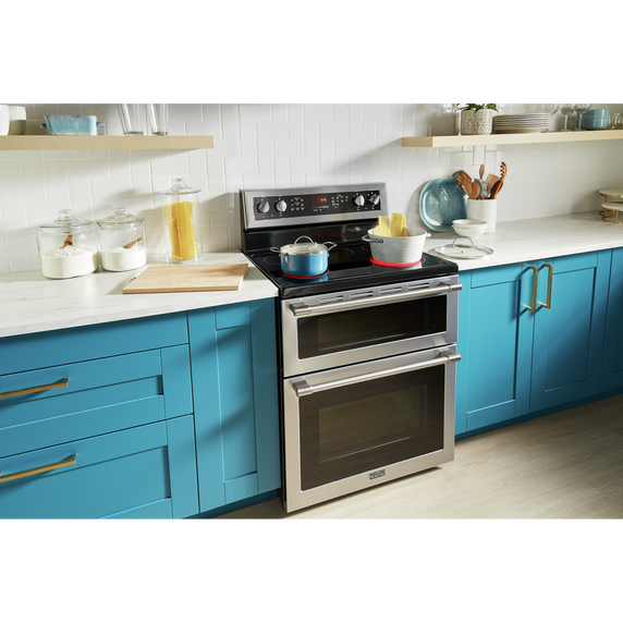 Cuisinière électrique à four double et convection véritable - 30 po - 6.7 pi cu Maytag® YMET8800FZ