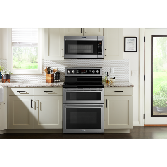 Cuisinière électrique à four double et convection véritable - 30 po - 6.7 pi cu Maytag® YMET8800FZ