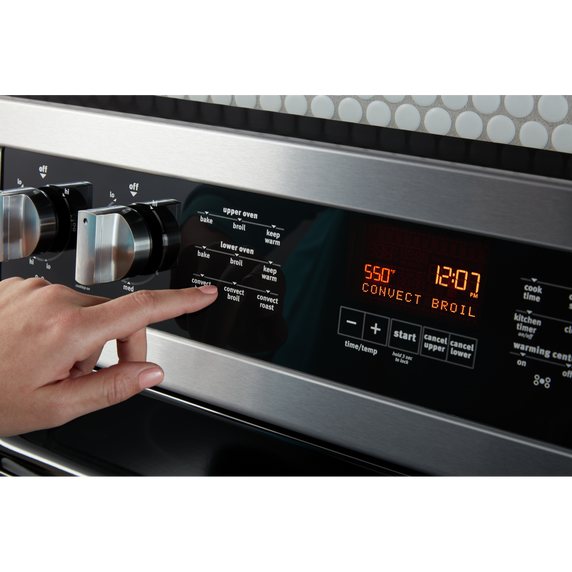 Cuisinière électrique à four double et convection véritable - 30 po - 6.7 pi cu Maytag® YMET8800FZ