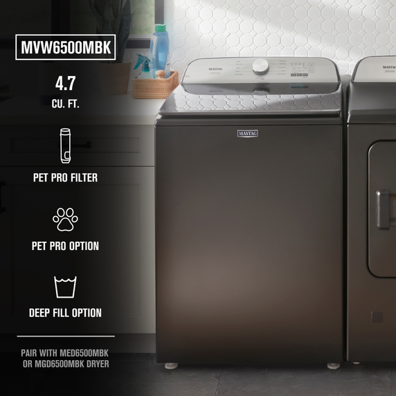 Laveuse à chargement vertical animal pet pro - 5.4 pi cu cei Maytag® MVW6500MBK