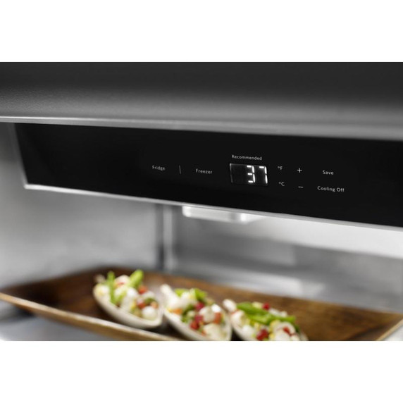 Kitchenaid® Réfrigérateur encastré à congélateur inférieur en acier inoxydable avec design intérieur platine - 20.9 pi cu - 36 po KBBR306ESS Kitchenaid® Réfrigérateur encastré à congélateur inférieur en acier inoxydable avec design intérieur platine - 20.9 pi cu - 36 po KBBR306ESS