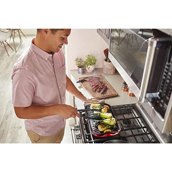 Kitchenaid® Cuisinière au gaz à convection avec 5 brûleurs - 30 po KFGG500ESS