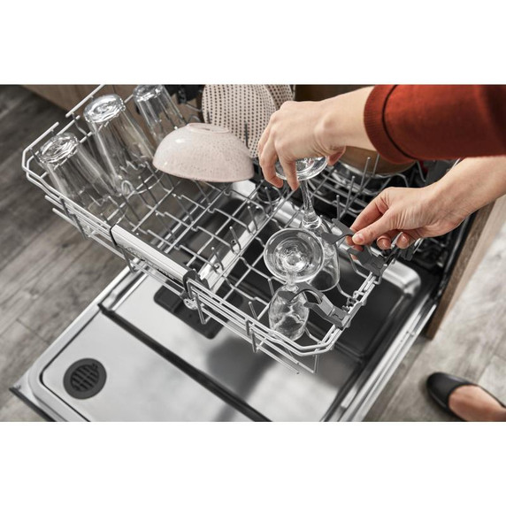 Kitchenaid® Lave-vaisselle à fini PrintShield™ avec troisième panier et jets MaxJet™ à 360° - 44 dBA KDFM404KBS