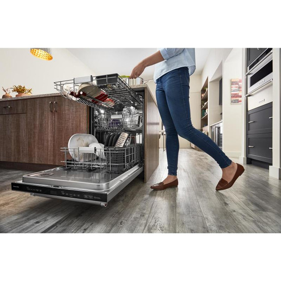 Kitchenaid® Lave-vaisselle avec troisième niveau 360° Max Jets™ et éclairage intérieur à DEL, 44 dBA KDTM804KPS