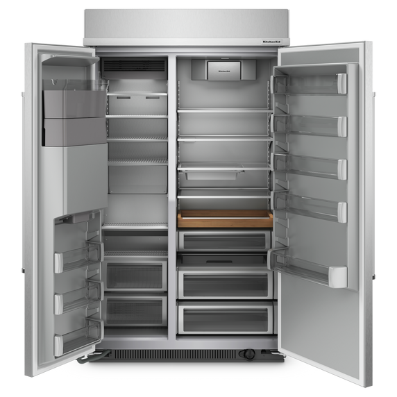 Réfrigérateur encastré côte à côte avec distributeur et fini printshieldtm - 48 po - 29.4 pi cu KitchenAid® KBSD708MPS