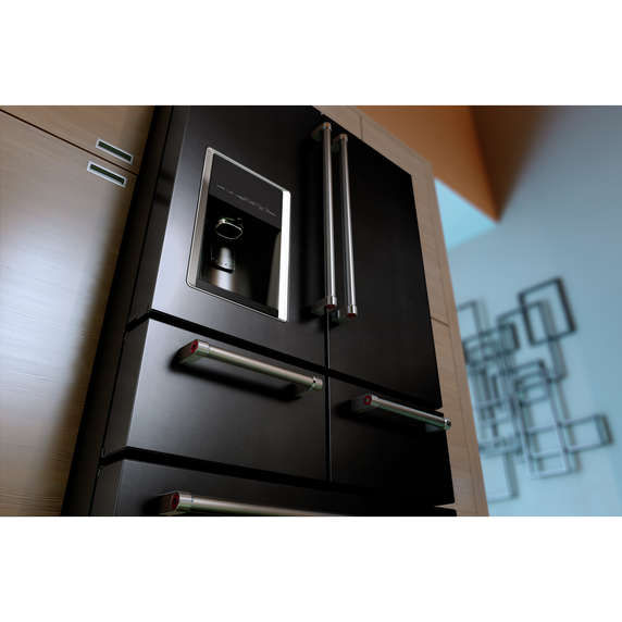 Réfrigérateur non encastré à portes multiples avec intérieur platine et fini printshieldtm - 25.8 pi cu - 36 po KitchenAid® KRMF706EBS
