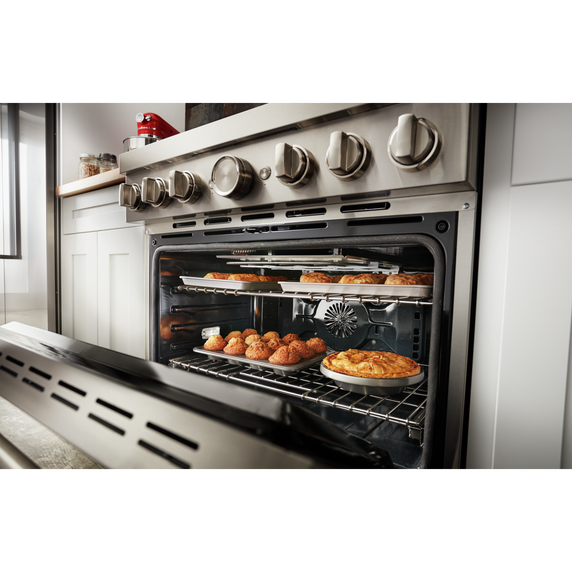 Cuisinière commerciale intelligente bicombustible KitchenAid®, 6 brûleurs, 36 po KFDC506JSS