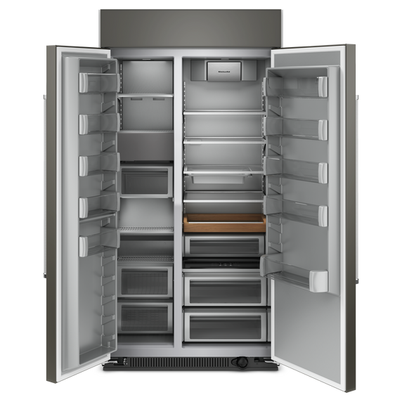 Kitchenaid® Réfrigérateur encastré côte à côte à portes pour panneau - 42 po - 25.5 pi cu KBSN702MPA