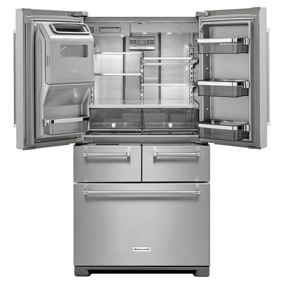 Kitchenaid® Réfrigérateur non encastré à portes multiples avec intérieur platine - 25.8 pi cu - 36 po KRMF706ESS