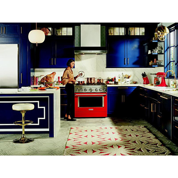 Cuisinière commerciale intelligente au gaz KitchenAid®, 6 brûleurs, 36 po KFGC506JPA