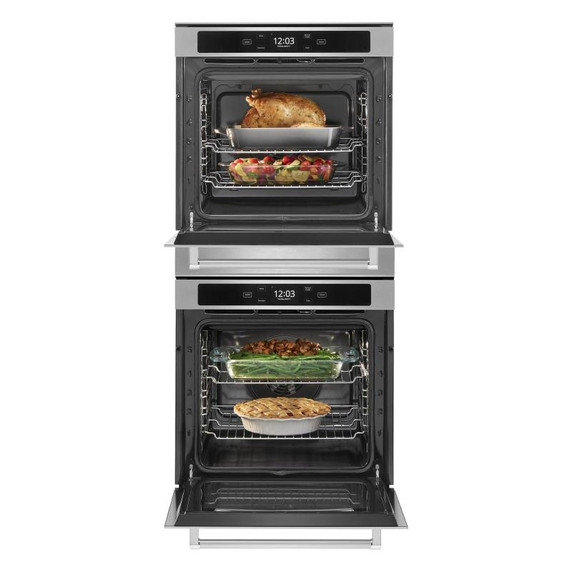 Kitchenaid® Four mural double à convection véritable de 24 po KODC504PPS
