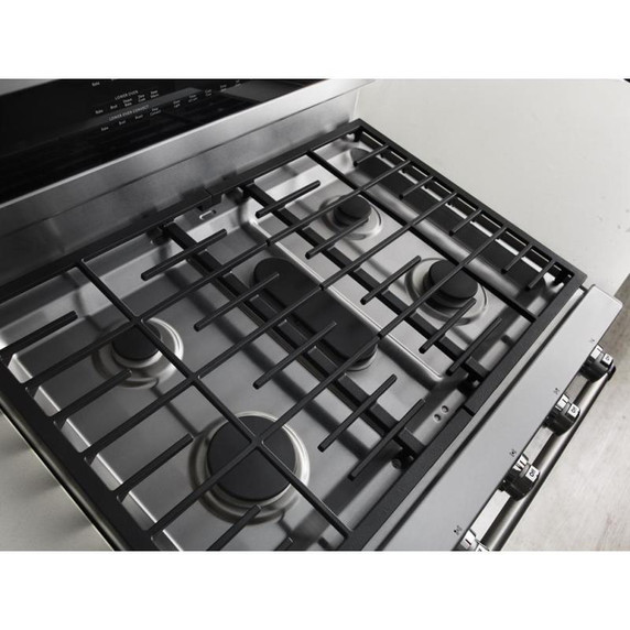 Kitchenaid® Cuisinière bi-combustible à four double à convection avec 5 brûleurs - 30 po KFDD500ESS