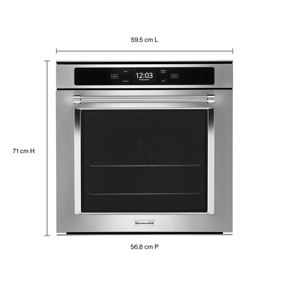 Four mural simple à convection véritable de 24 po KitchenAid® YKOSC504PPS