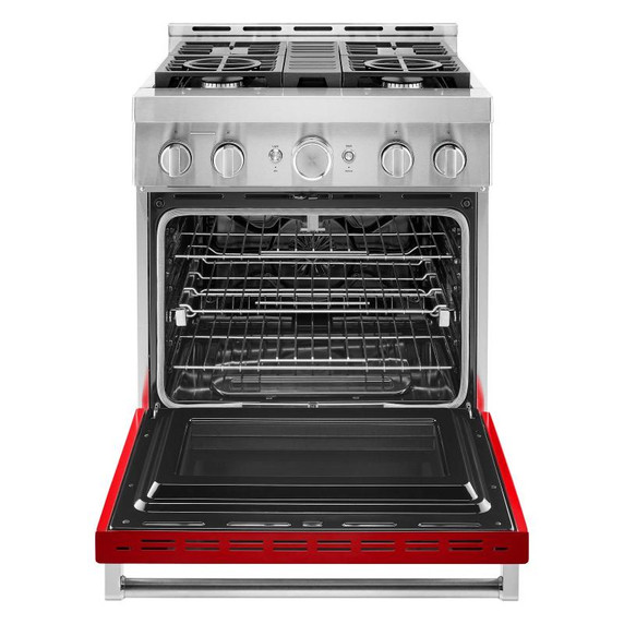 Cuisinière commerciale intelligente au gaz KitchenAid®, 4 brûleurs, 30 po KFGC500JPA