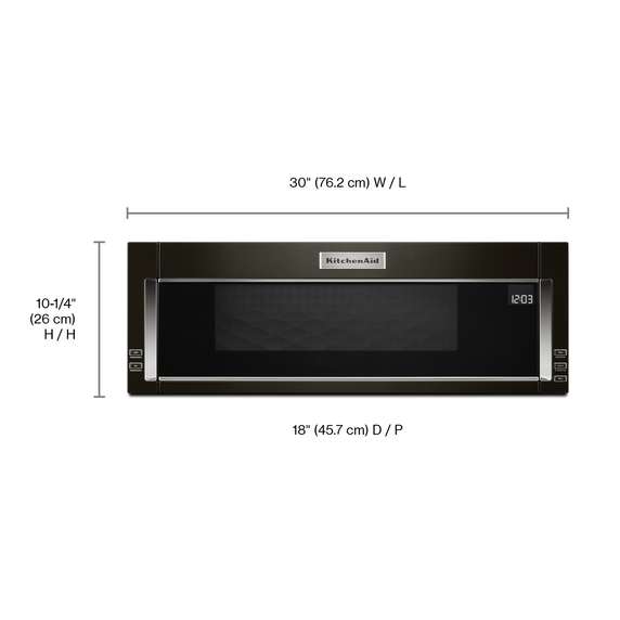 Four à micro-ondes à hotte intégrée et profil bas - 900 watts - 30 po KitchenAid® YKMLS311HBS