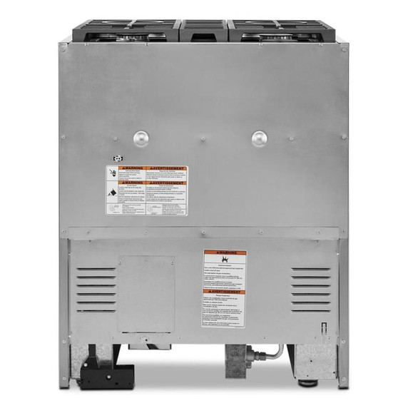 Kitchenaid® Cuisinière commerciale intelligente bicombustible avec 4 brûleurs - 30 po KFDC500JSS