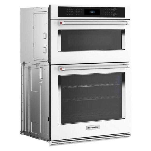 Fours mural combiné avec four à micro-ondes KitchenAid® et mode de friture à air de 30 po KOEC530PWH