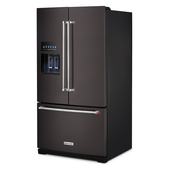 Kitchenaid® Réfrigérateur à portes françaises et profondeur standard - 26.8 pi cu KRFF577KBS