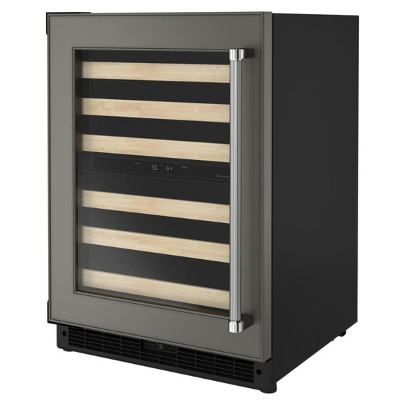 Kitchenaid® Cellier sous le comptoir prêt pour le panneau de recouvrement avec porte-bouteilles à devant en bois - 24 po KUWL214KPA