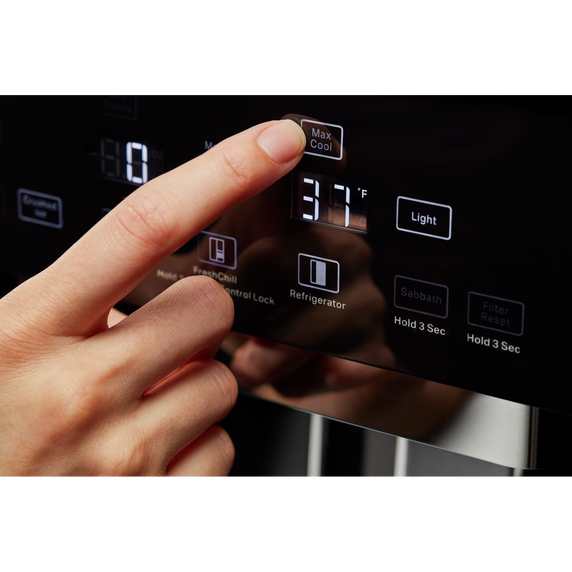 Réfrigérateur encastré côte à côte noir à fini printshield™ - 48 po - 30 pi cu KitchenAid® KBSN708MBS