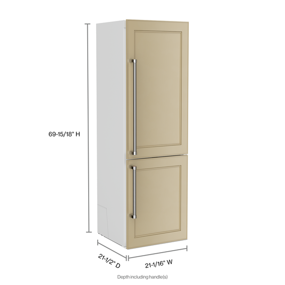 8.84 cu. ft. 22 built-in panel-ready bottom mount refrigerator KitchenAid® KBBX102MPA