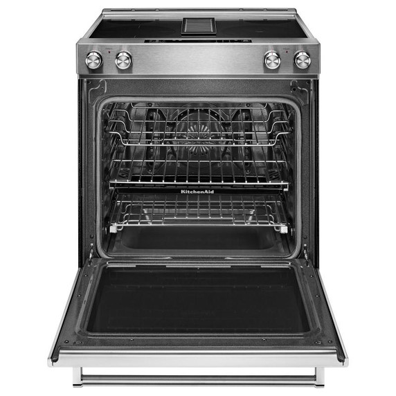 Kitchenaid® Cuisinière électrique à commandes frontales à convection avec 4 éléments - 30 po KSEG950ESS