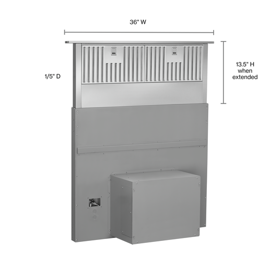 Système de ventilation escamotable à évacuation descendante de 36 po, 600 pi cu/min KitchenAid® KXD4636YSS