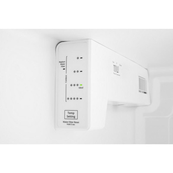 Amana® Réfrigérateur côte à côte avec distributeur externe d’eau et de glaçons à deux palettes, 33 po ASI2175GRS