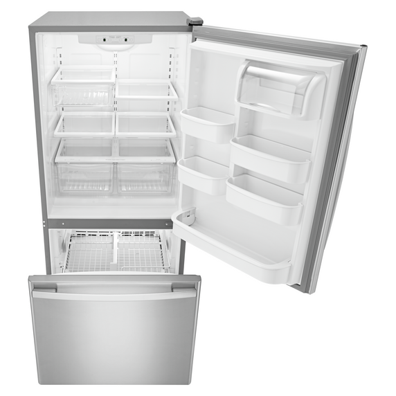 Réfrigérateur à congélateur inférieur amana® de 29 po avec tiroir coulissant easyfreezer™ − capacité de 18 pi³ Amana® ABB1924BRM