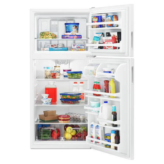Réfrigérateur à congélateur supérieur amana® de 18 pi cu avec commandes électroniques de température Amana® ART318FFDW