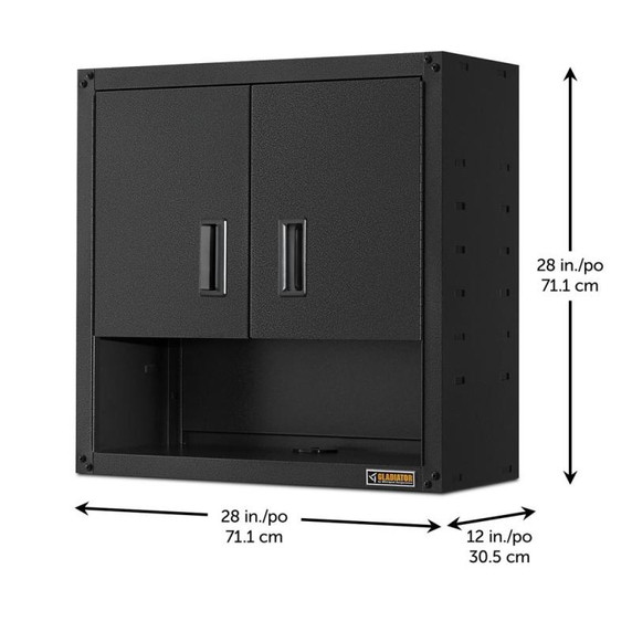 Gladiator® Armoire murale GearBox à porte 3/4 prête à assembler GAWG28KDESG