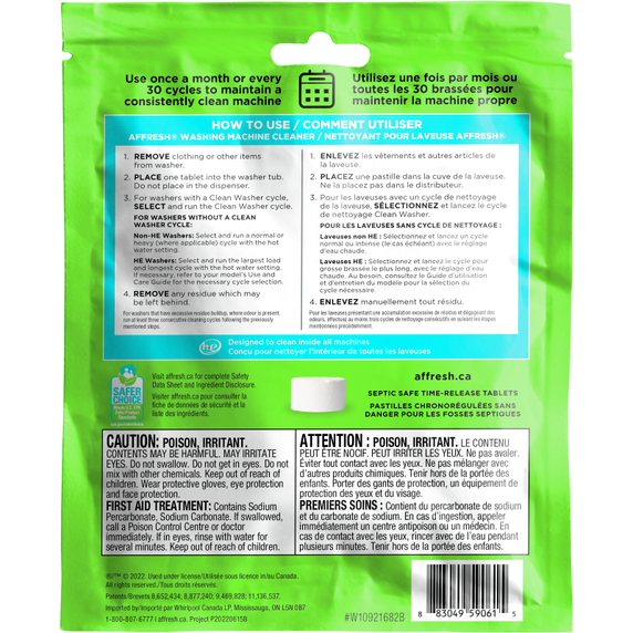 Nettoyant pour lave - vaisselle affresh® - 1 pastille Affresh® W10921682B