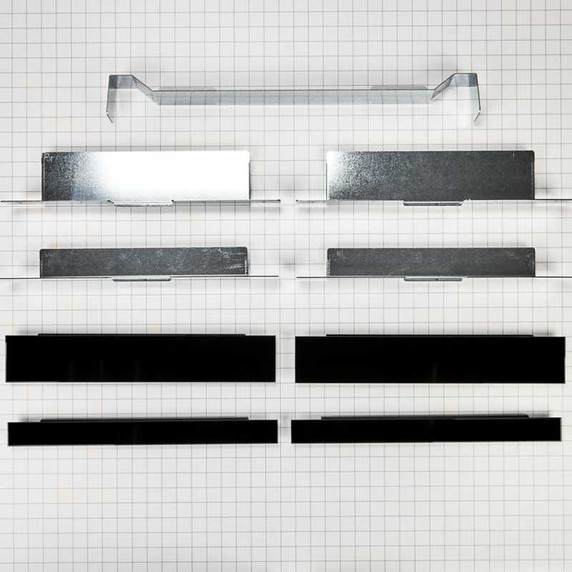 Trousse de garniture latérale pour four mural encastré/four à micro-ondes encastré/machine à café encastrée, noire/Noir™ W11290015