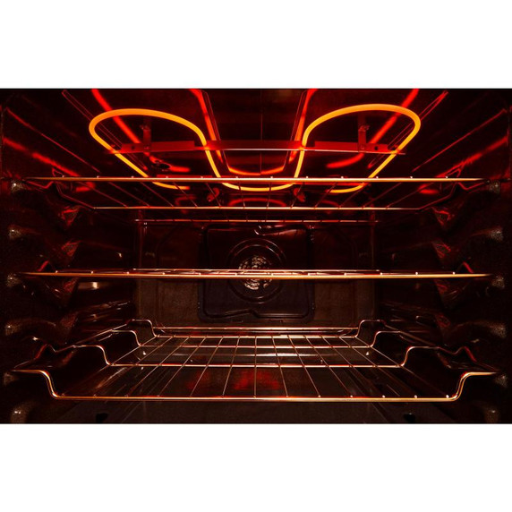 Whirlpool® Cuisinière au gaz intelligente de 30 pouces avec technologie de cuisson à air, auto-nettoyage/netoyage à la vapeur, préchauffage rapide avec capacité de 5.3 pi cu WFGS7530RZ