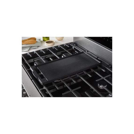 Whirlpool® Cuisinière au gaz intelligente de 30 pouces avec technologie de cuisson à air, auto-nettoyage/netoyage à la vapeur, préchauffage rapide avec capacité de 5.3 pi cu WFGS7530RV