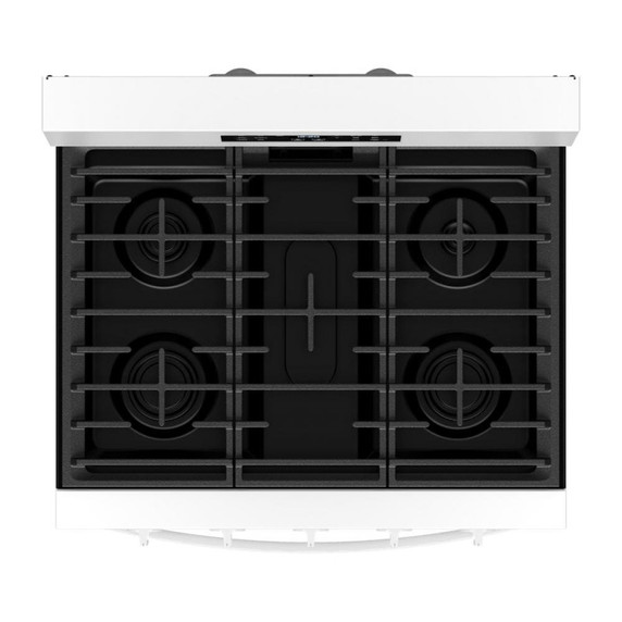 Whirlpool® Cuisinière au gaz de 30 pouces avec friture et cuisson à air, autonettoyante avec préchauffage WFGS5030RW