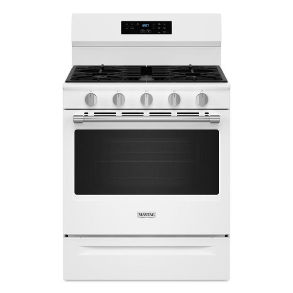 Maytag® Cuisinière au gaz à convection avec friture et cuisson à air sans préchauffage - 30 po - 5 pi cu MFGS6030RW