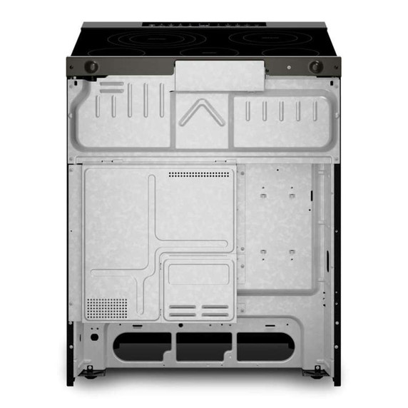 Whirlpool® Cuisinière électrique inteligente à commandes frontales de 30 pouces avec technologie de cuisson à air, revêtement WipeClean™, vapeur/auto-nettoyage, préchauffage à grande vitesse et capacité de 5.3 pi cu YWSES7530RV