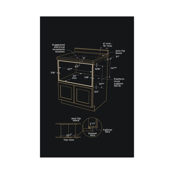 Jennair® Tiroir-four à micro-ondes sous le comptoir RISE™ de 24 po JMDFS24JL