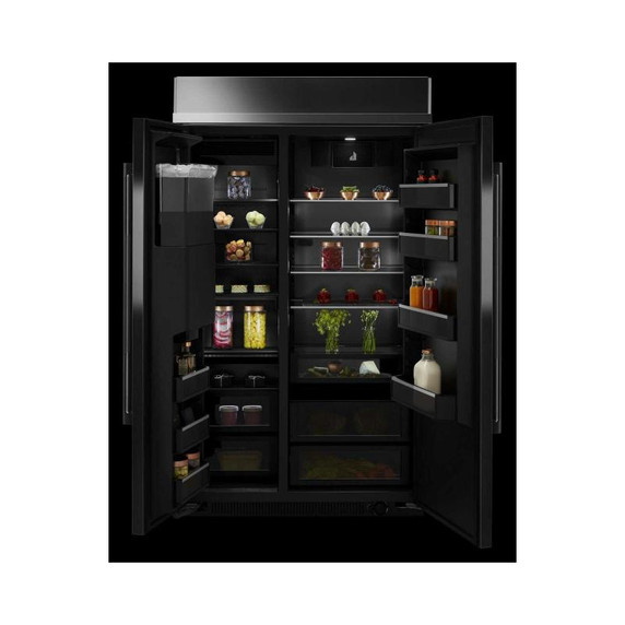 Jennair® Réfrigérateur côte à côte encastré RISE™ avec distributeur d'eau et de glaçons extérieur - 48 po JBSS48E22L