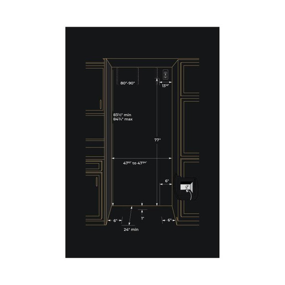 Jennair® Réfrigérateur côte à côte encastré RISE™ avec distributeur d'eau et de glaçons extérieur - 48 po JBSS48E22L