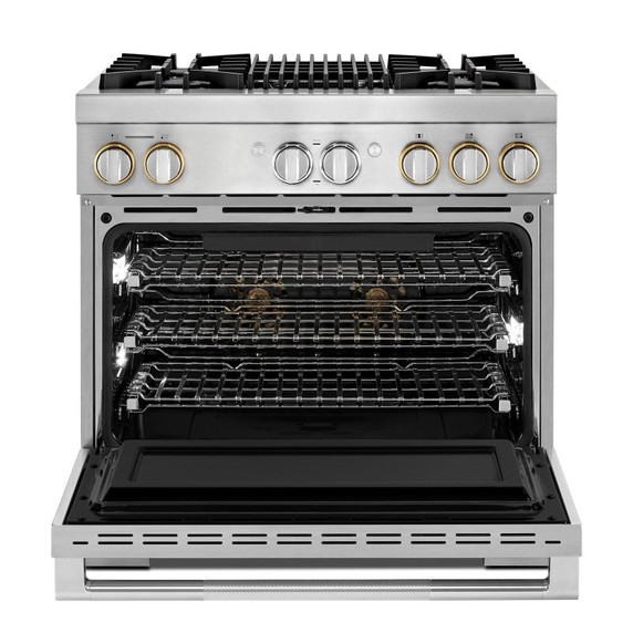 Jennair® Cuisinière bicombustible de style professionnel RISE™, 36 po JDRP636HL