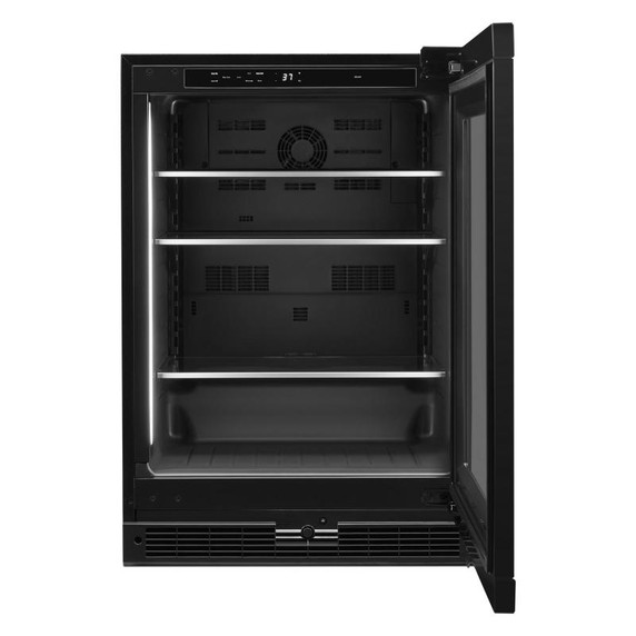 Jennair® Réfrigérateur à porte en verre sous le comptoir, charnière à droite, prête pour le panneau, 24 po JUGFR242HX