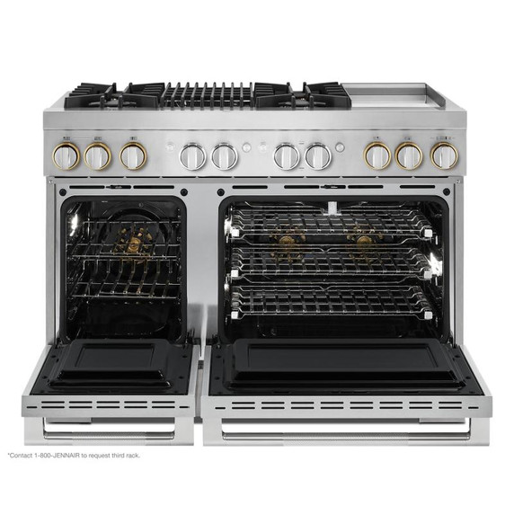 Jennair® Cuisinière bicombustible de style professionnel RISE™, 48 po JDRP748HL